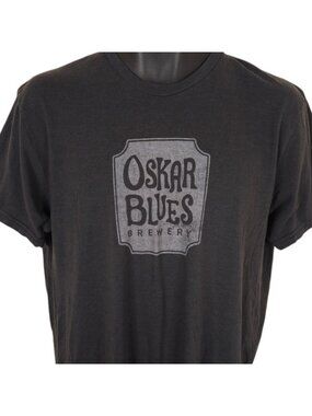 Oskar Blues Brewery T Shirt Mens Size Large Gray Colorado Beer Breweriana